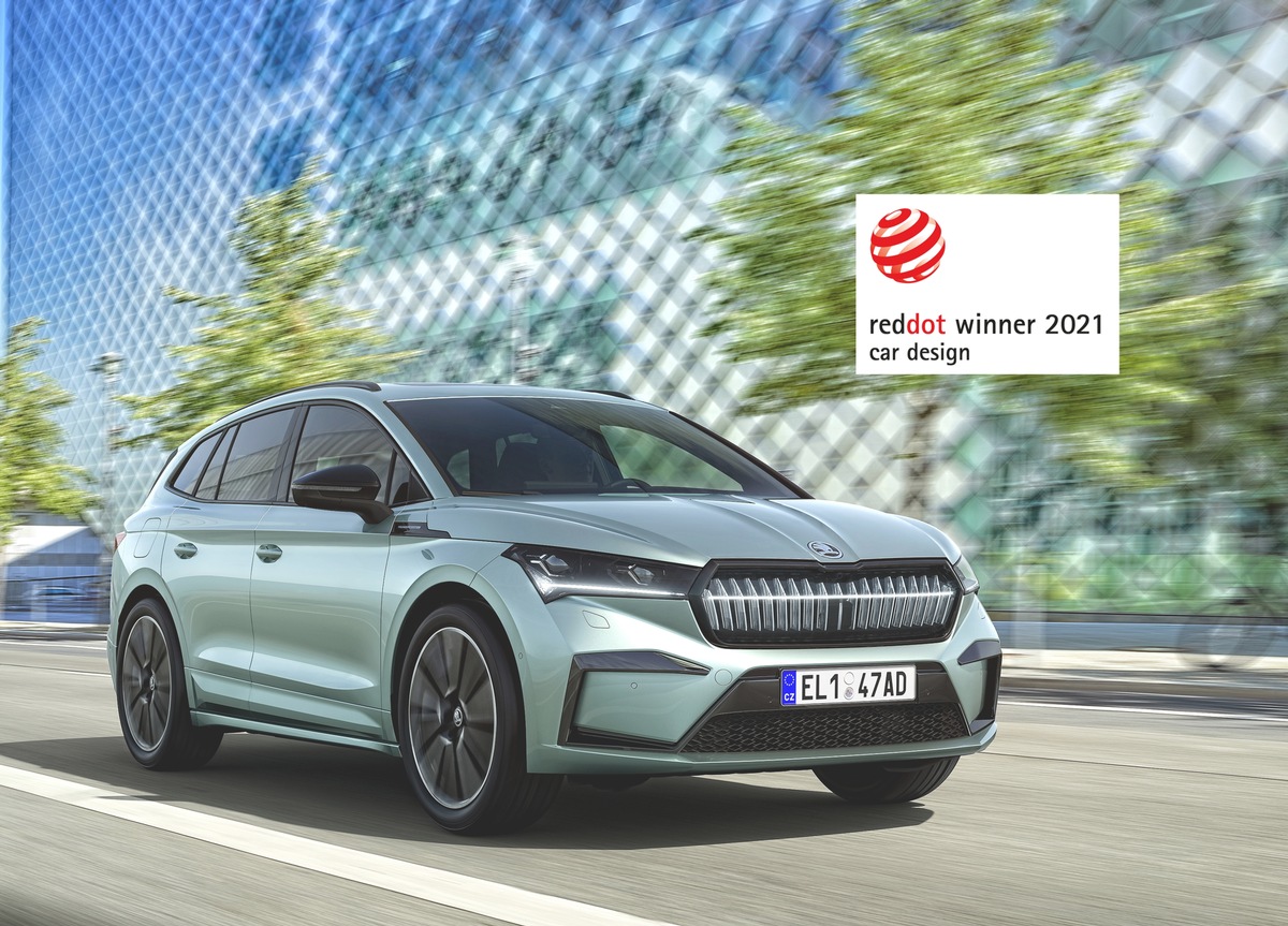 ŠKODA ENYAQ iV für hervorragendes Produktdesign mit Red Dot ausgezeichnet