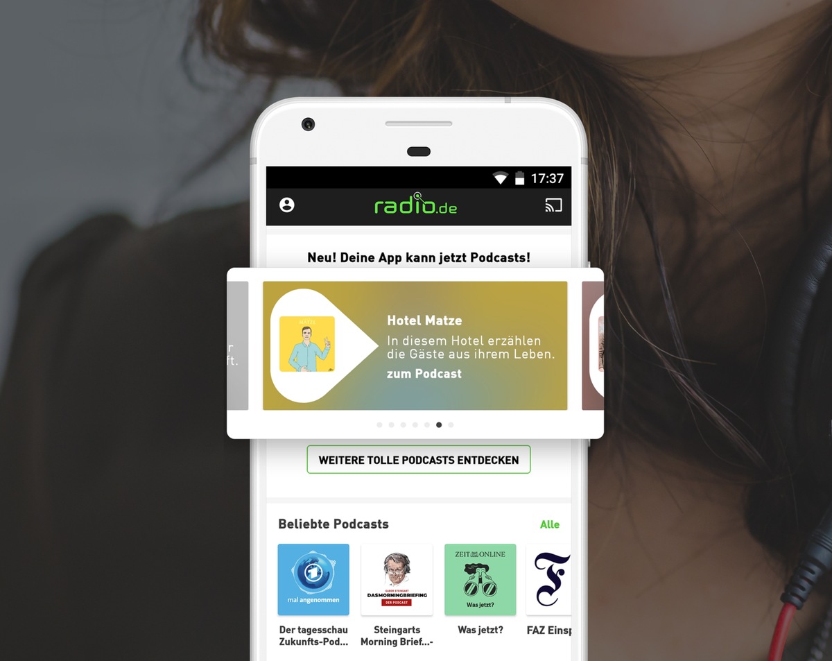 Großes App-Update: Die neue App von radio.de verbindet Podcatcher und Radioplayer in einem Service und sorgt so für einfachen Zugriff und schnelle Orientierung in der riesigen Audiowelt