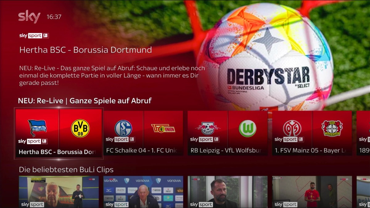 Das beste TV-Erlebnis der Fußball-Bundesliga mit Sky Q