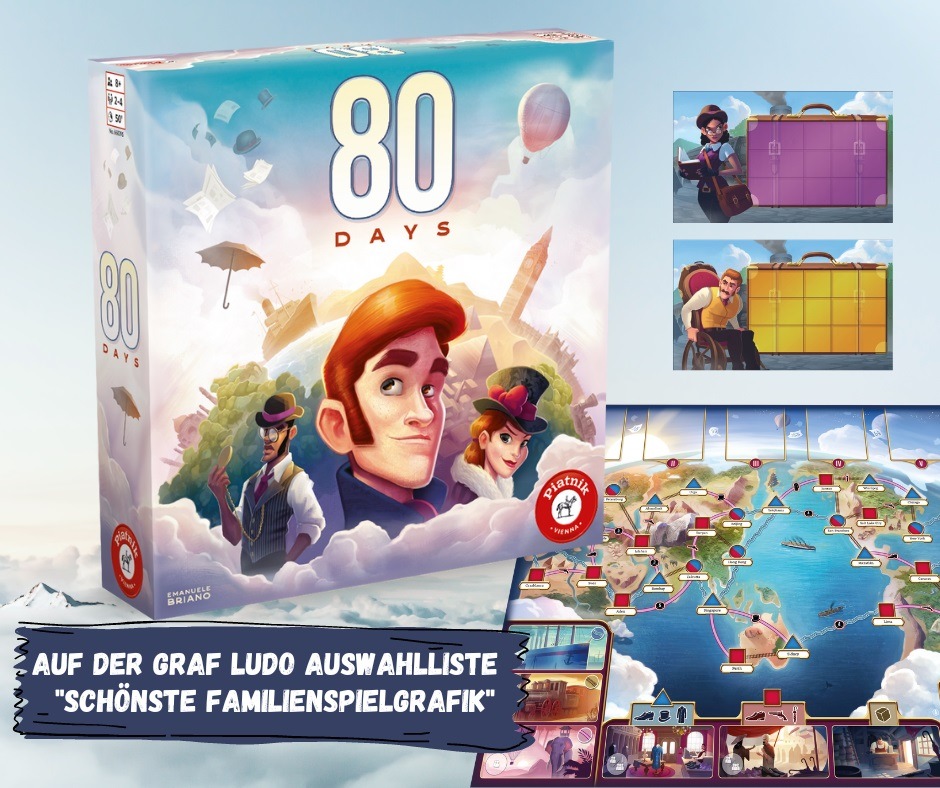 80 Days - Piatniks Familienspiel auf der GRAF LUDO Auswahlliste