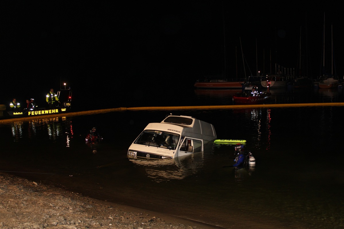 POL-DN: Wohnmobil rollt in den Rursee