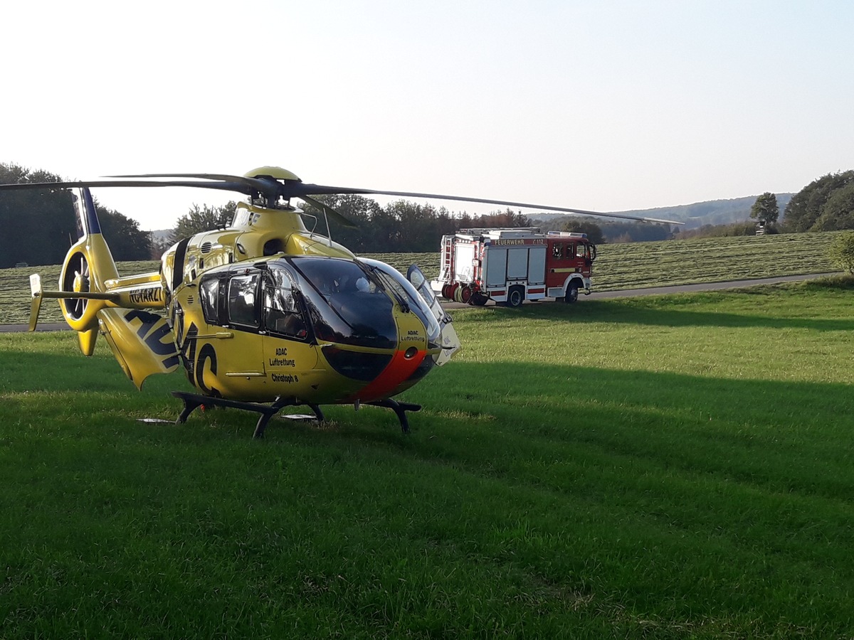 FW-EN: Landeplatzsicherung für den Rettungshubschrauber