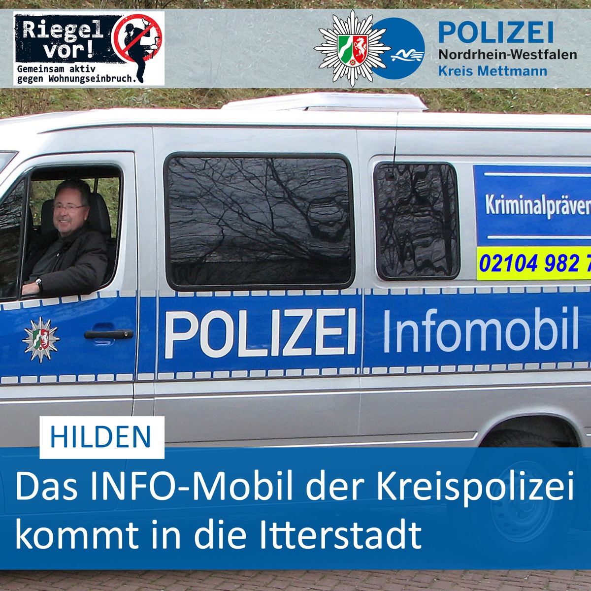 POL-ME: Das INFO-MOBIL kommt wieder einmal in die Itterstadt - Hilden - 2001056