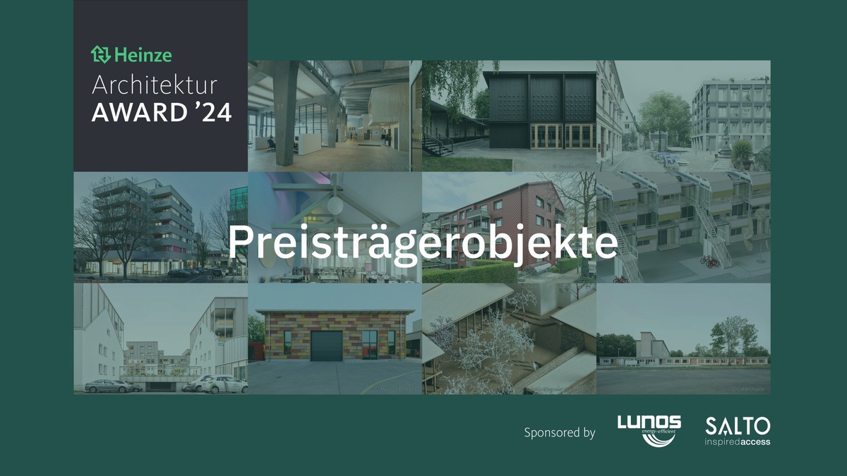 Nachhaltige und innovative Projekte erhalten Heinze ArchitekturAWARD 2024