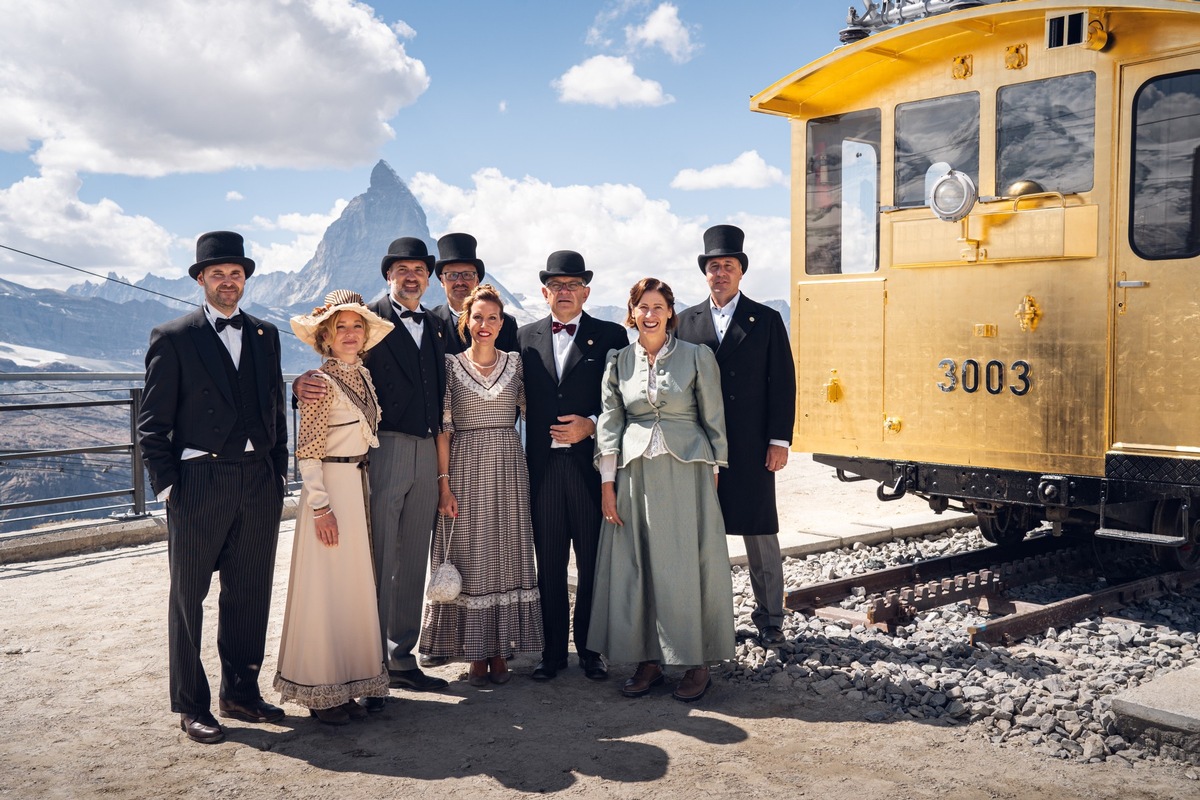 Happy Birthday, Gornergrat Bahn! Vor 125 Jahr erklomm die erste elektrische Zahnradbahn das erste Mal den Gipfel des Gornergrats!