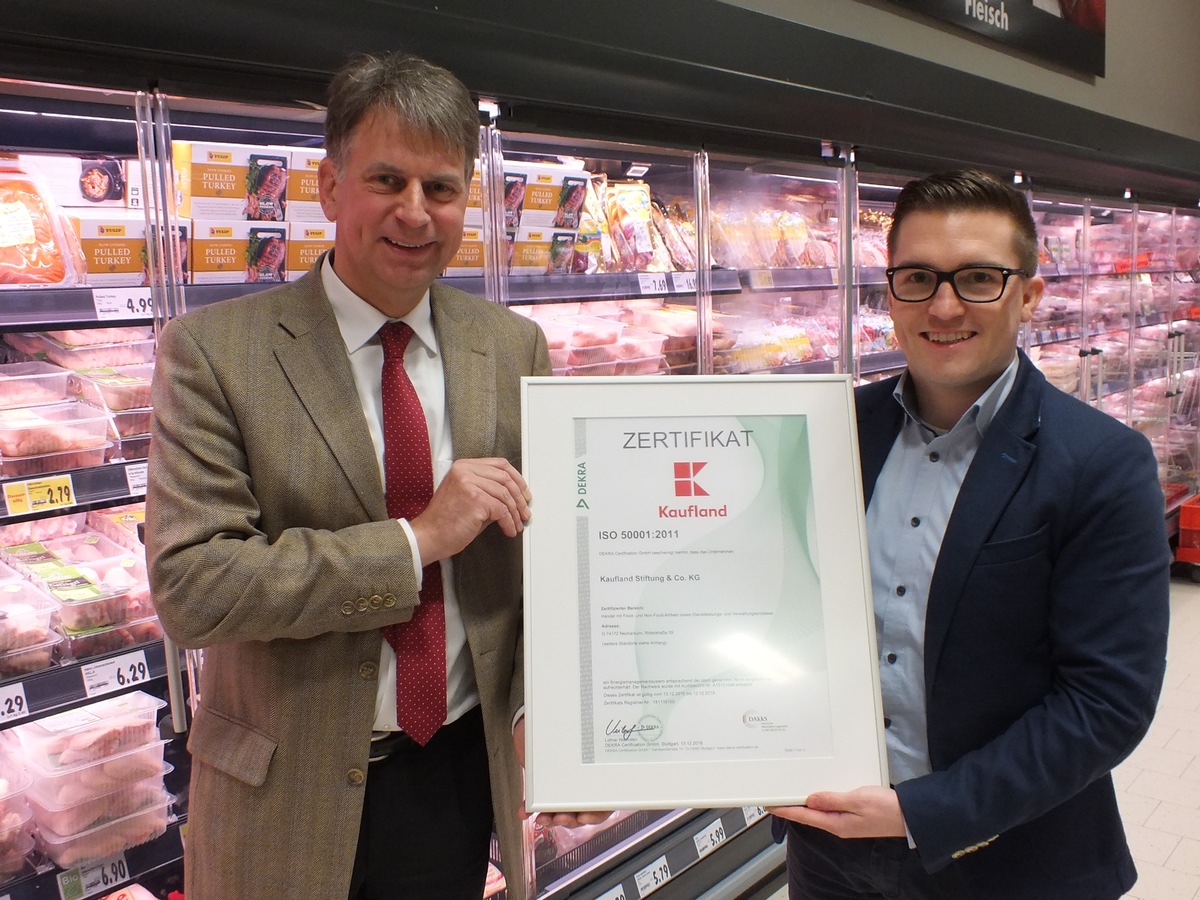 Kaufland für sein nachhaltiges Energiemanagement nach ISO 50001 zertifiziert