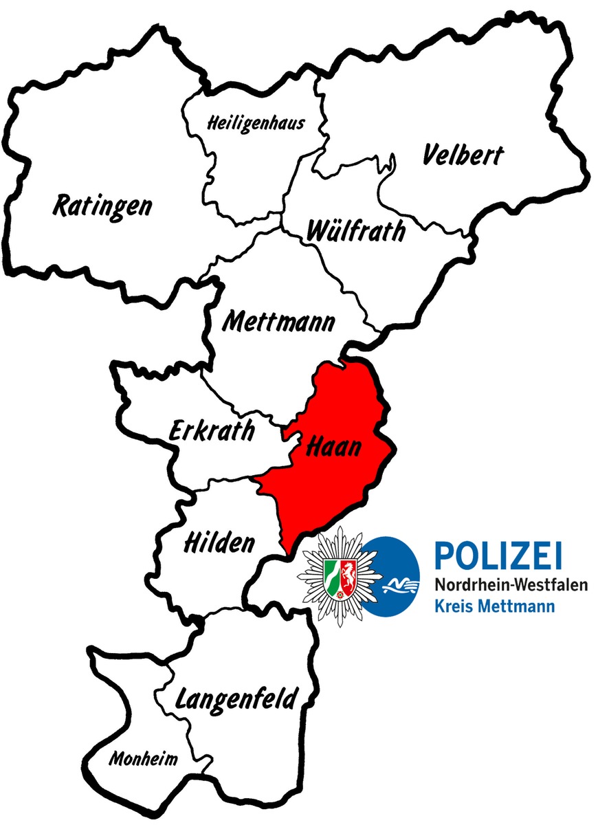 POL-ME: Verkehrsunfall mit Trunkenheit und drei Verletzten - Haan - 1910019