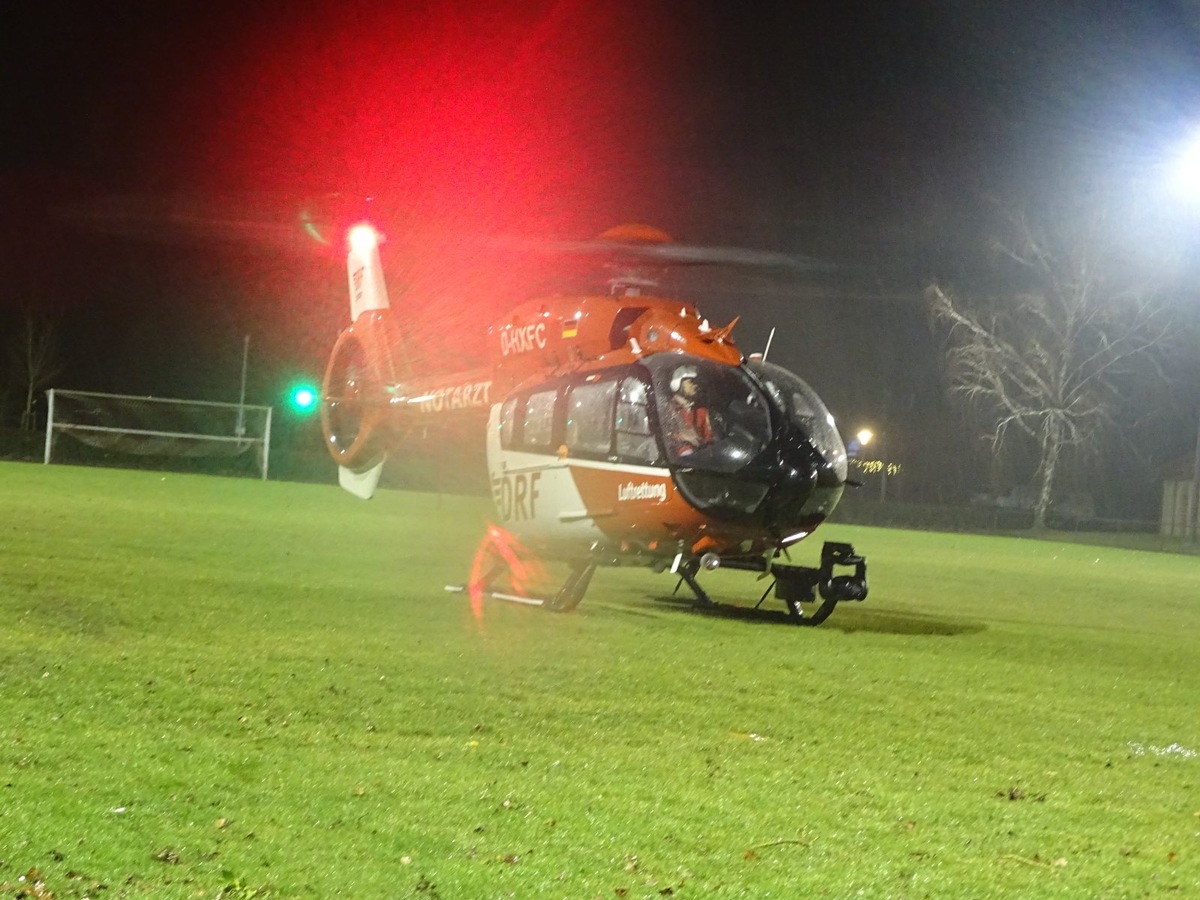 FW Reichenau: Pressemitteilung: Hilfeleistung bei Einsatz eines Rettungshubschraubers, 02.01.2025, Reichenau-Mittelzell