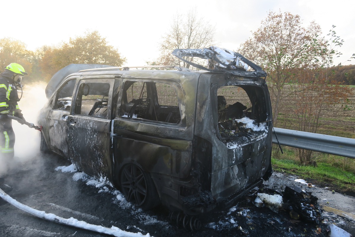 POL-DEL: Autobahnpolizei Ahlhorn: Pkw-Brand auf der A1 im Bereich der Gemeinde Lohne