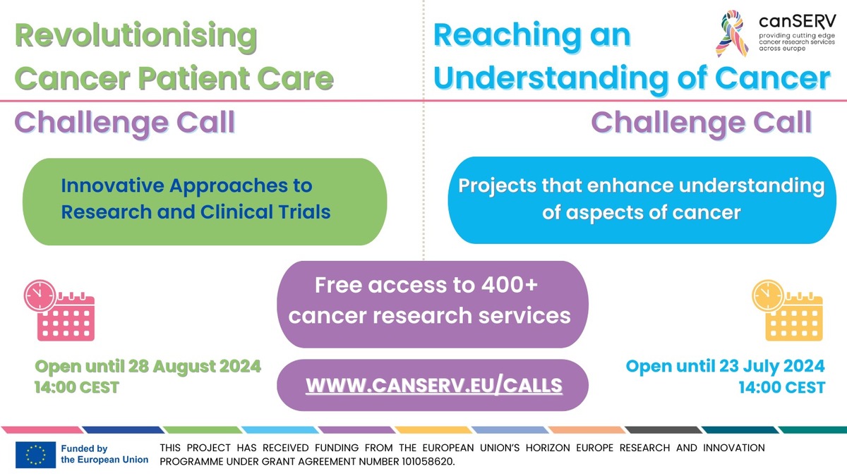 canSERV to Accelerate Your Cancer Research - 2 Calls for Service Provision Open