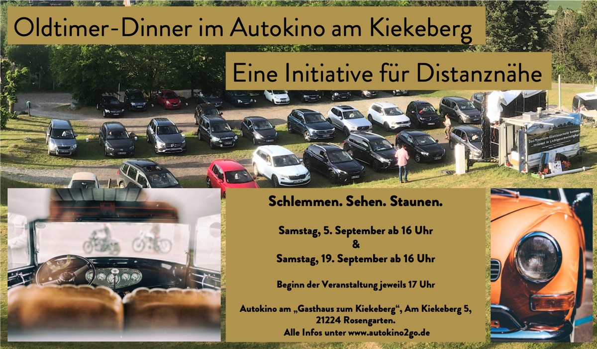 Oldtimer-Dinner im Autokino am Kiekeberg (Rosengarten, Nds.)