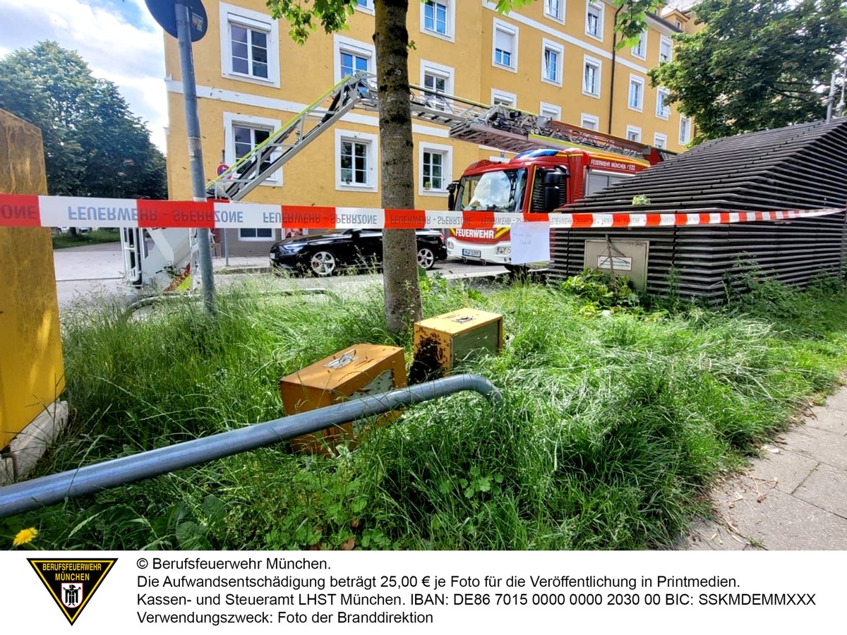 FW-M: Riesiger Bienenschwarm im Baum (Bogenhausen)