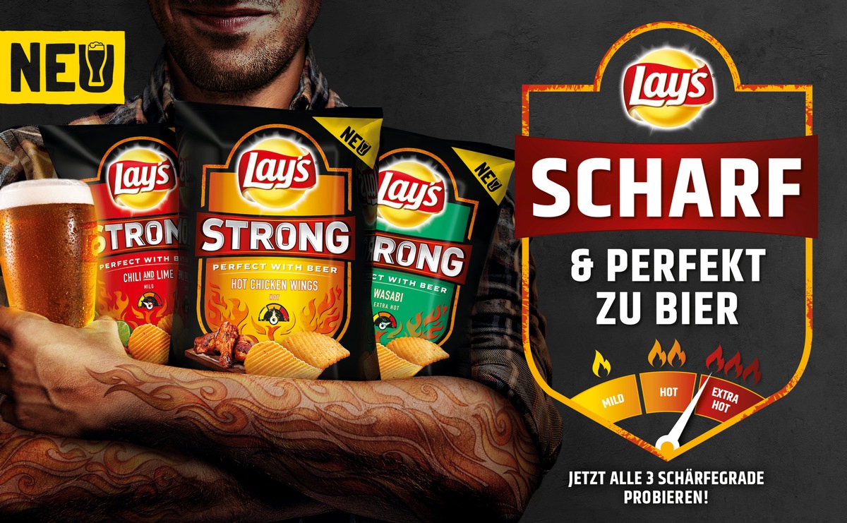 Scharf auf was Neues?  / Neue Produktplattform Lay&#039;s &quot;Strong&quot; heizt dem Chips-Markt ein