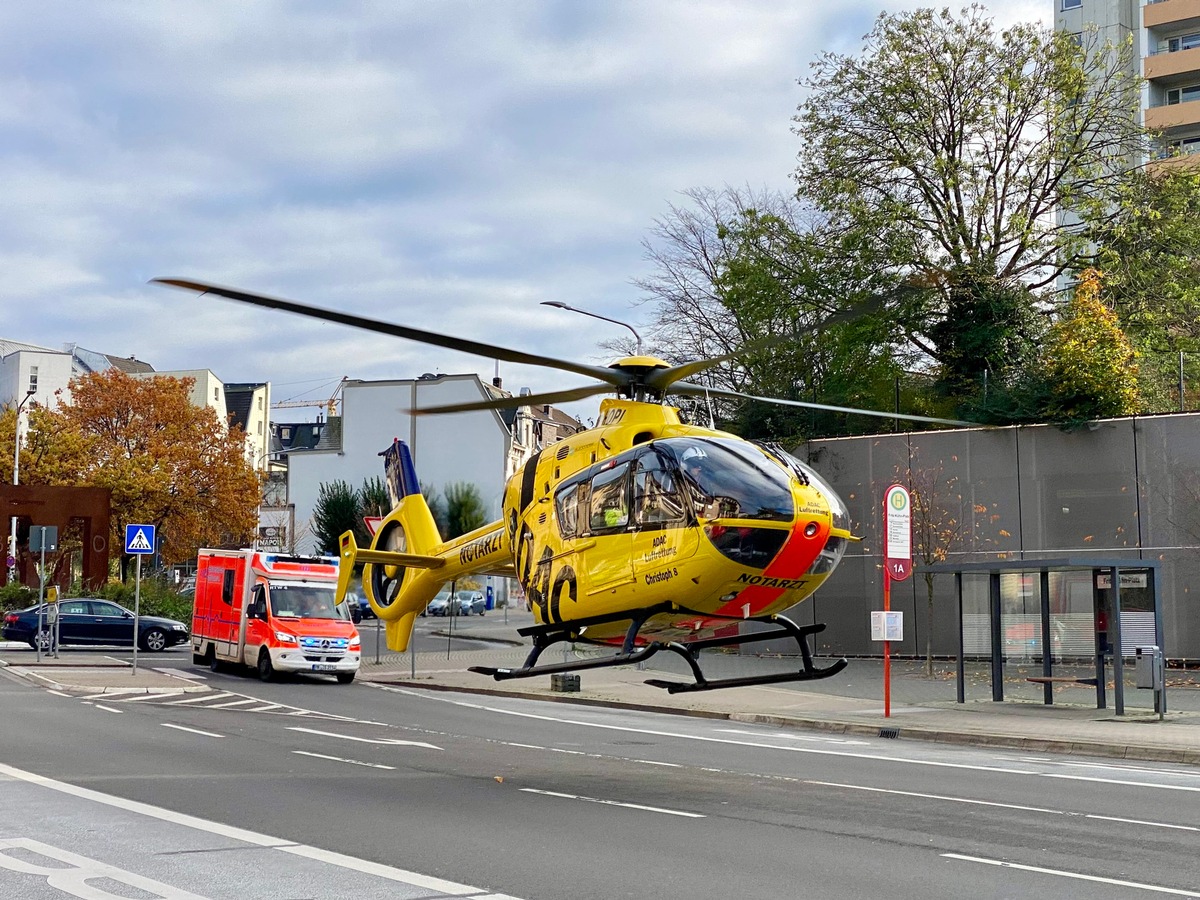 FW-MK: Feuer in einer Wohnung - Rettungshubschrauber im Einsatz