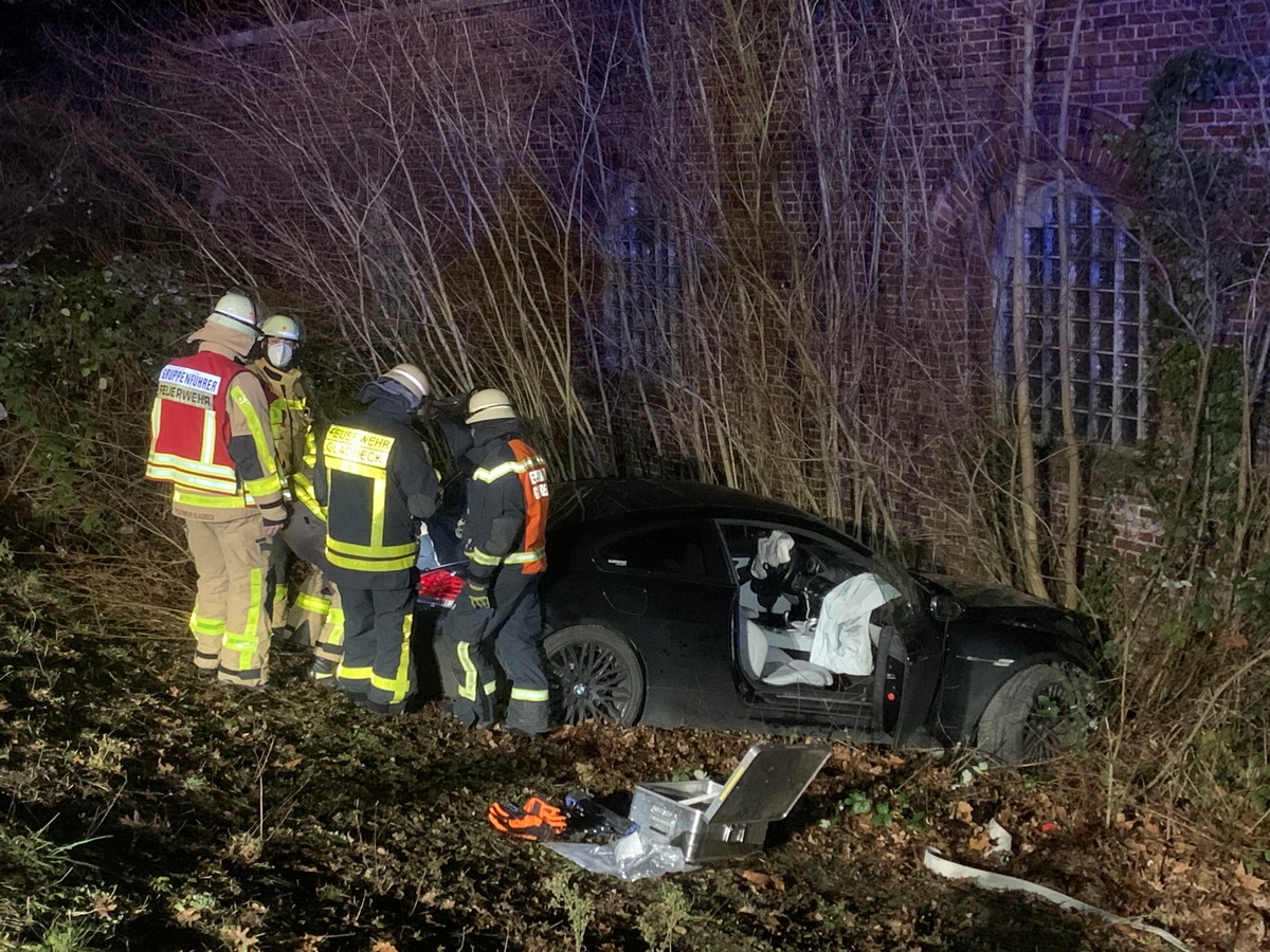 FW-GLA: Verkehrsunfall mit einer verletzten Person