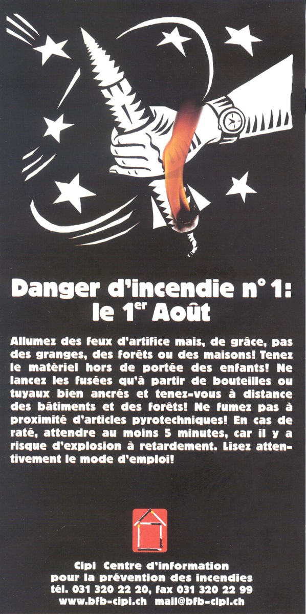 1er août: feux d&#039;artifice oui, mais sans les sapeurs-pompiers!