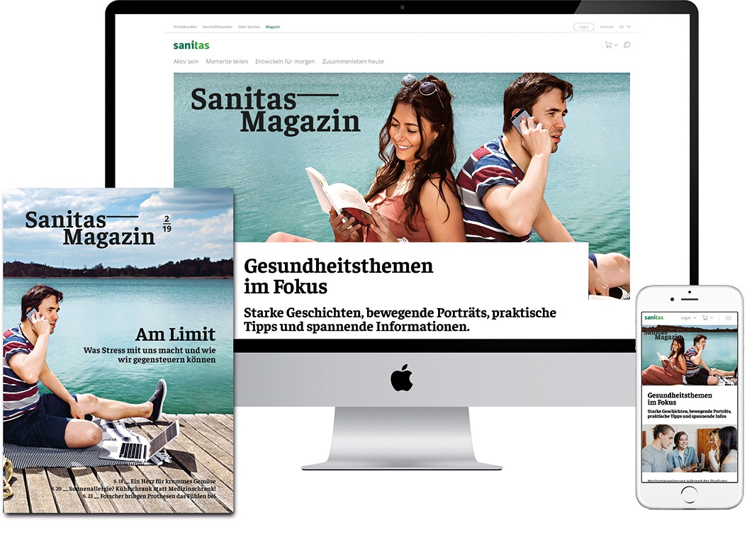 Sanitas Magazin: Print-Redesign und Lancierung Online-Magazin