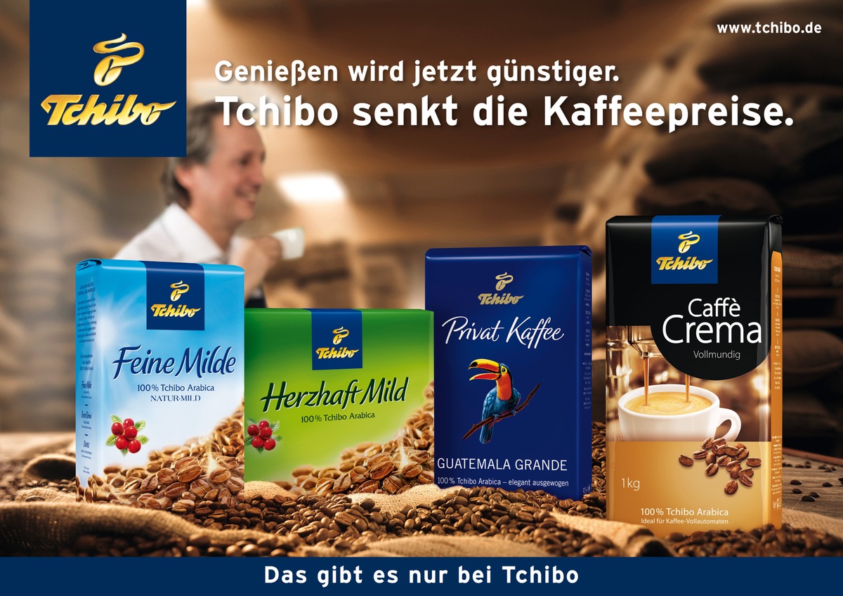 Tchibo senkt die Kaffeepreise (BILD)