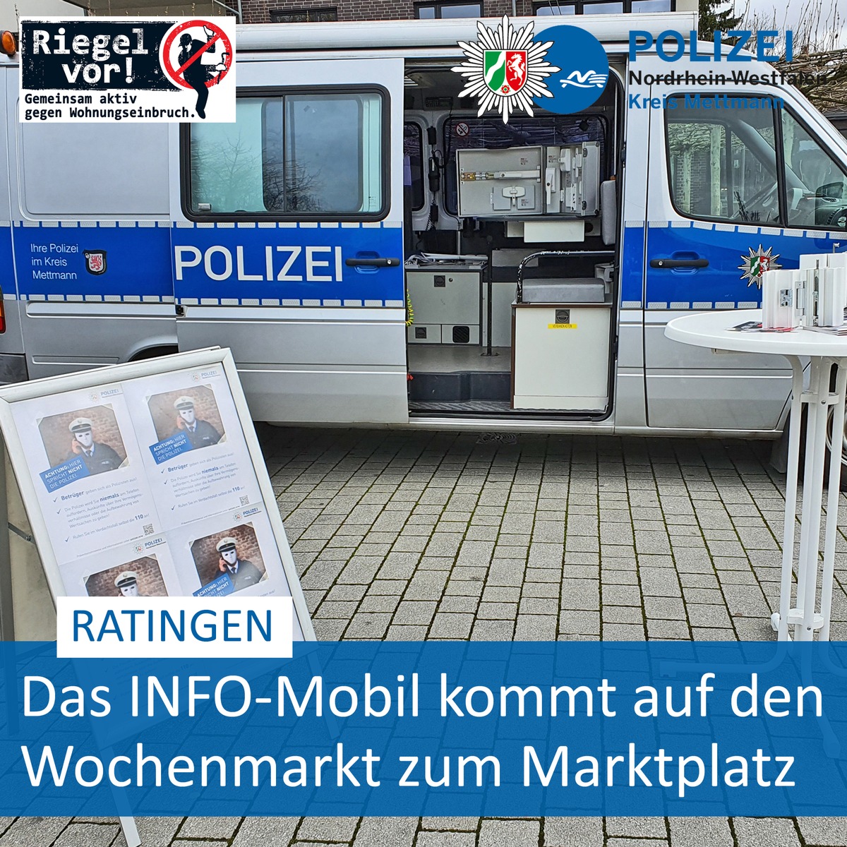 POL-ME: Das INFO-MOBIL kommt auf den Marktplatz - Ratingen - 2002131