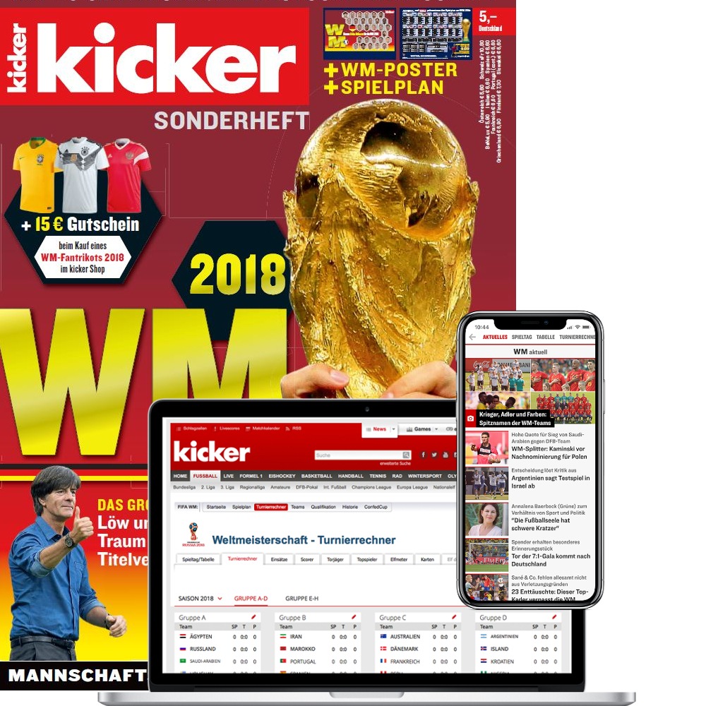 32 Tage Fußball pur - die FIFA Fußball-WM beim kicker