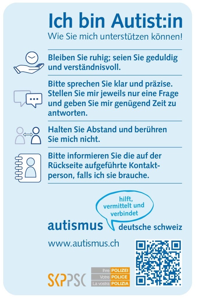 Für Menschen mit einer Autismus-Spektrum-Störung kann eine Kontrolle im Zug oder am Flughafen unerwartete Reaktionen auslösen / Die neue Ausweiskarte kann helfen