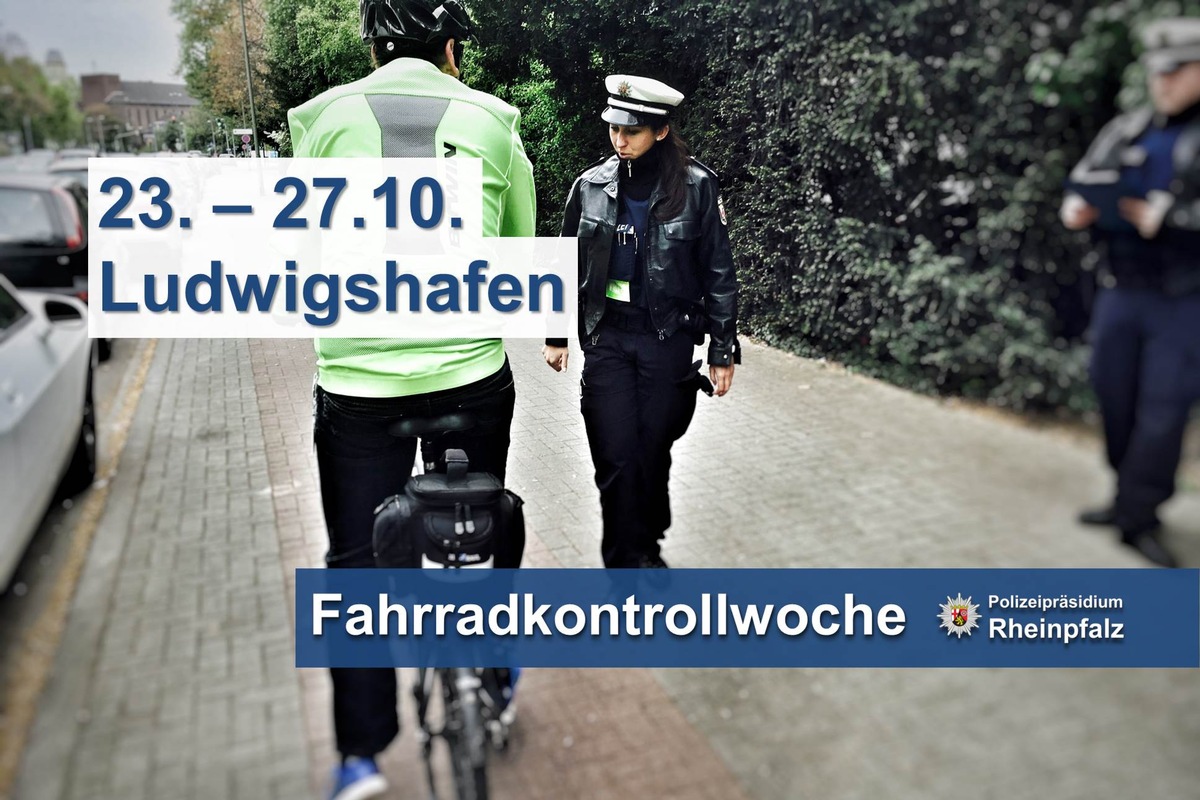 POL-PPRP: Ankündigung Fahrradkontrollwoche in Ludwigshafen