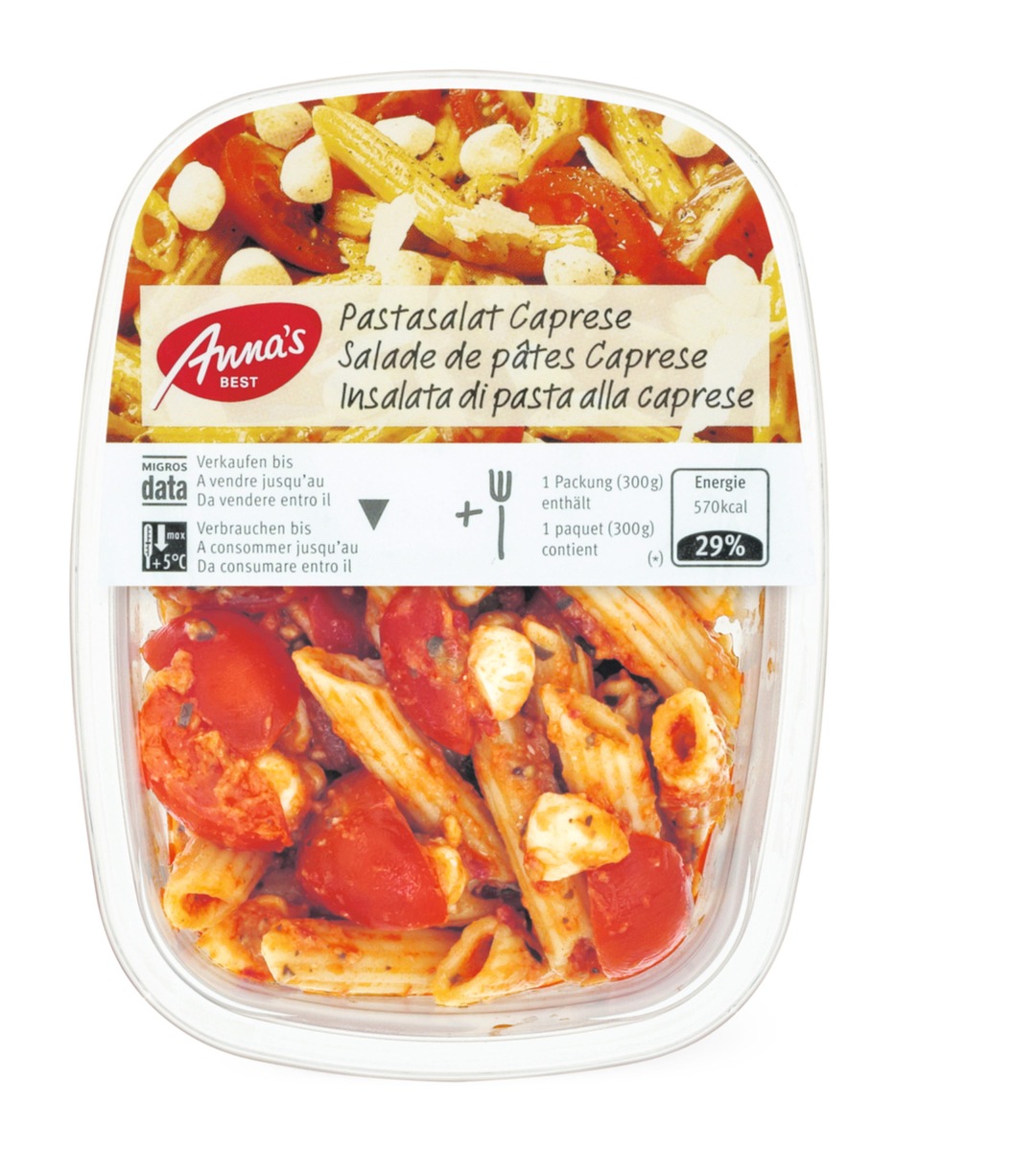 Migros richiama l&#039;insalata di pasta alla caprese Anna&#039;s Best