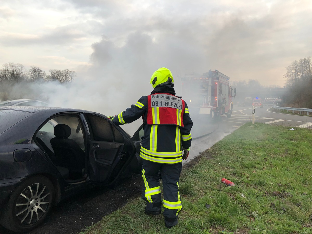 FW-OB: PKW Brand auf der A 3