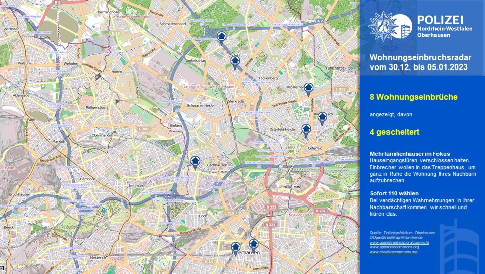 POL-OB: Wohnungseinbruchsradar für Oberhausen