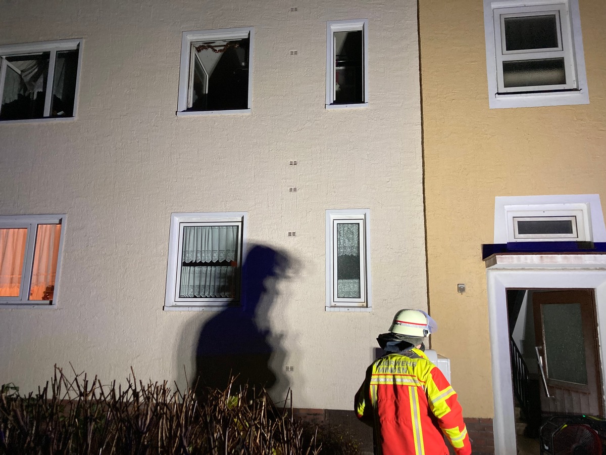 FW Minden: Wohnungsbrand in Rodenbeck schnell gelöscht