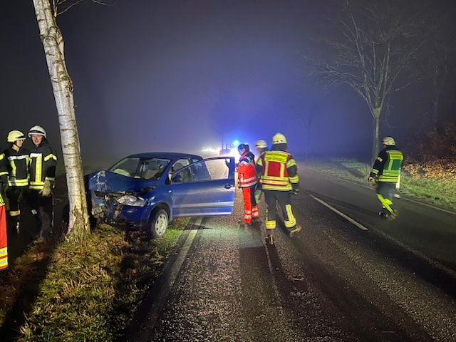 POL-STD: 28-jähriger Autofahrer prallt gegen Baum - durch Glück nur leicht verletzt, Kupferdiebe in Deinste