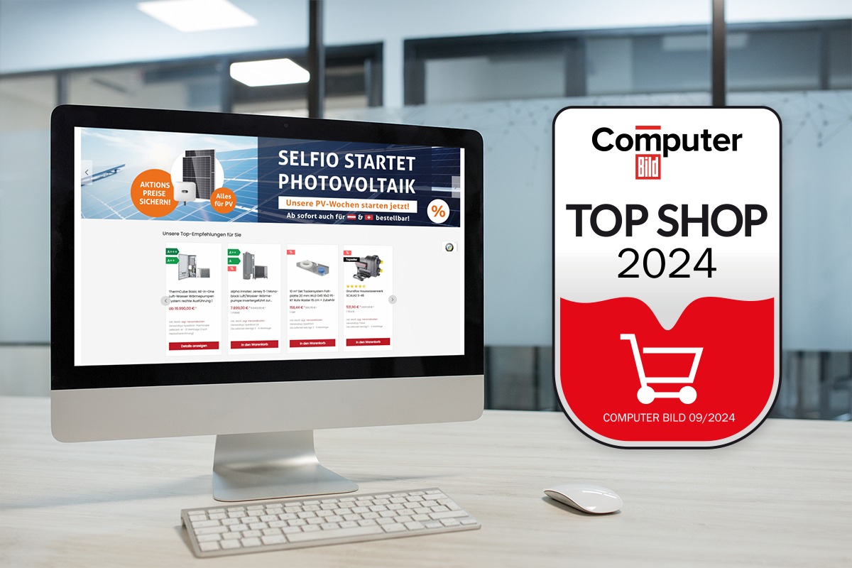 Erneut Top!  Selfio erreicht Auszeichnung als TOP SHOP 2024 von COMPUTER BILD und Statista