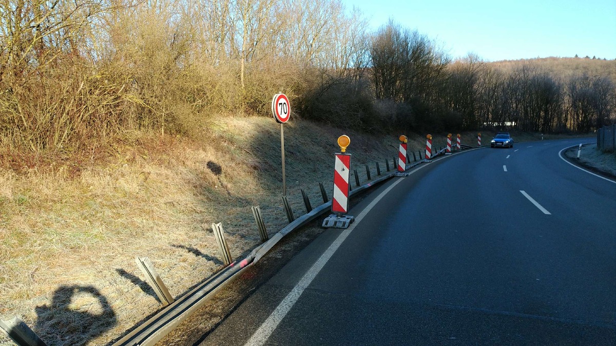 POL-PDKL: 80 Meter Schutzplanken beschädigt, 10.000,- Euro Sachschaden