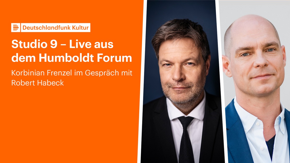 „Studio 9 – Live aus dem Humboldt Forum“: Korbinian Frenzel am 9. Januar 2025 im Gespräch mit Robert Habeck