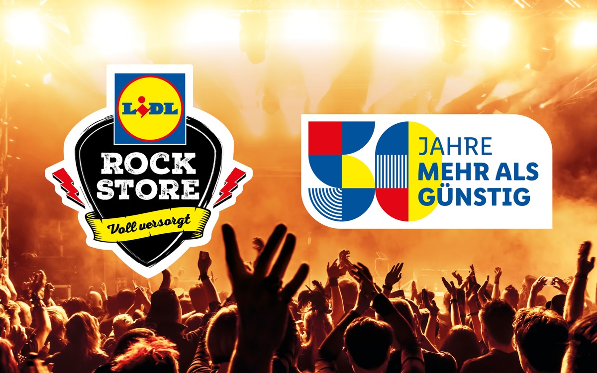 &quot;Voll versorgt&quot; mit den Lidl-Festivalfilialen bei Rock am Ring und Rock im Park feiern / Mehr als Festival: Zum 50. Unternehmensjubiläum gibt Lidl in Deutschland mit zahlreichen Aktionen den Ton an