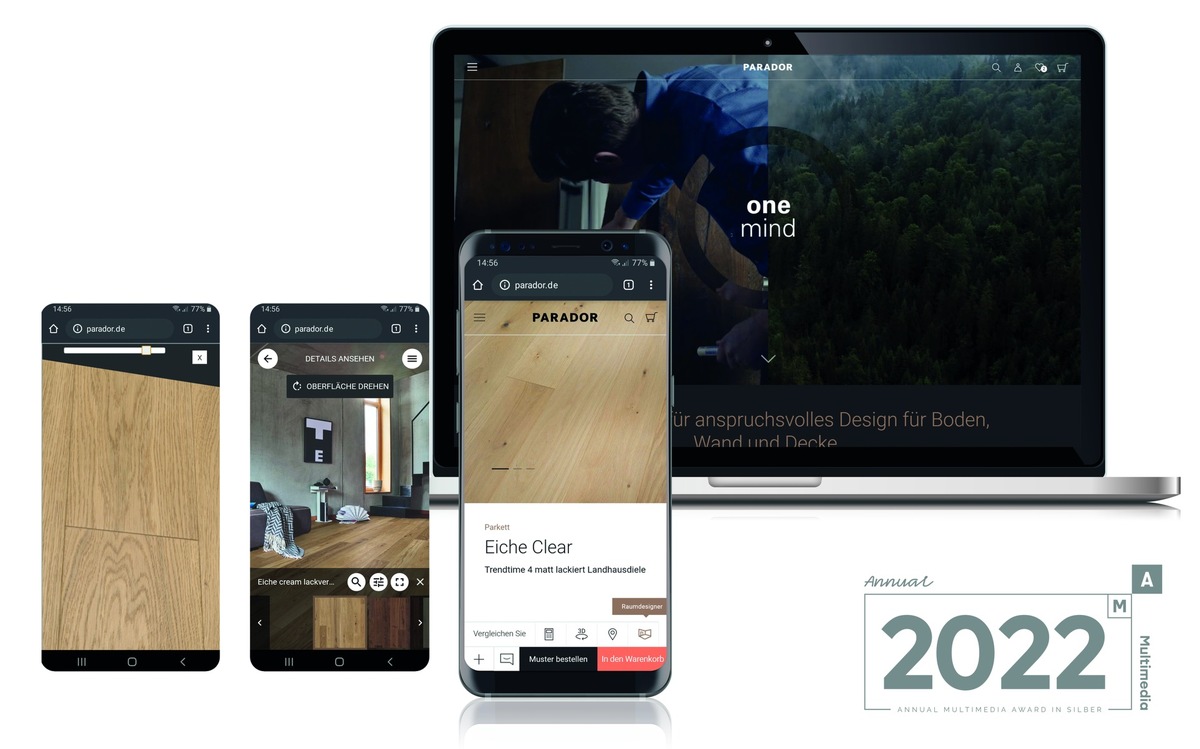 Silberner Annual Multimedia Award für Parador Online Brand Store