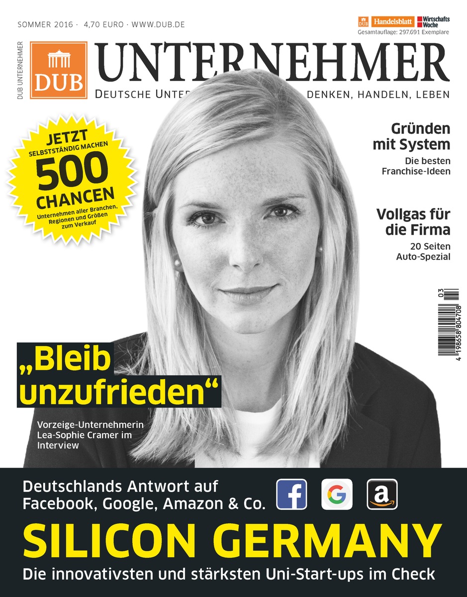 Print-Erfolgsstory mit Business-Partnerportal / DUB UNTERNEHMER-Magazin mit Rekordausgabe / JDB MEDIA verknüpft beispielhaft Online und Print / Lob von höchster Stelle