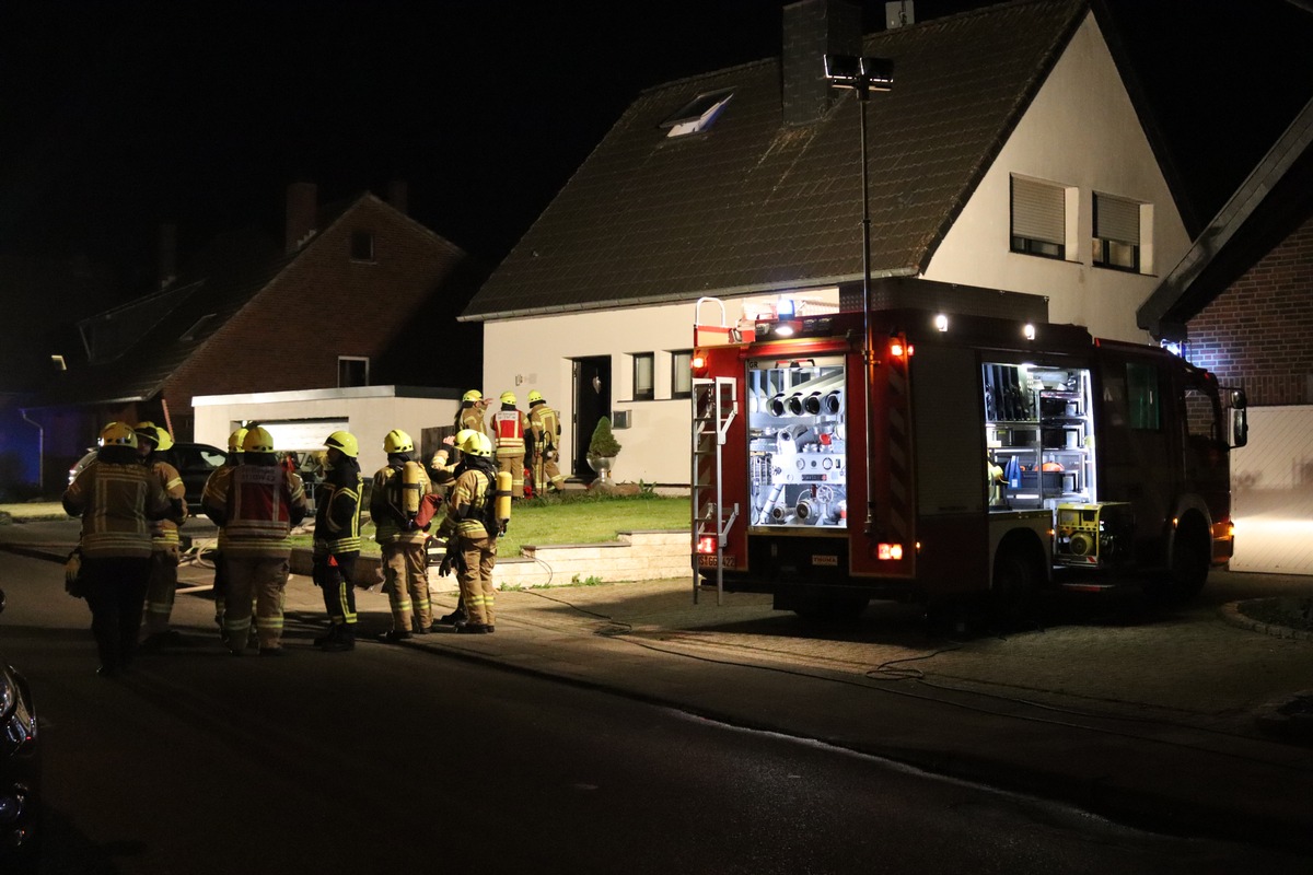 FW Gangelt: Kellerbrand in Einfamilienhaus