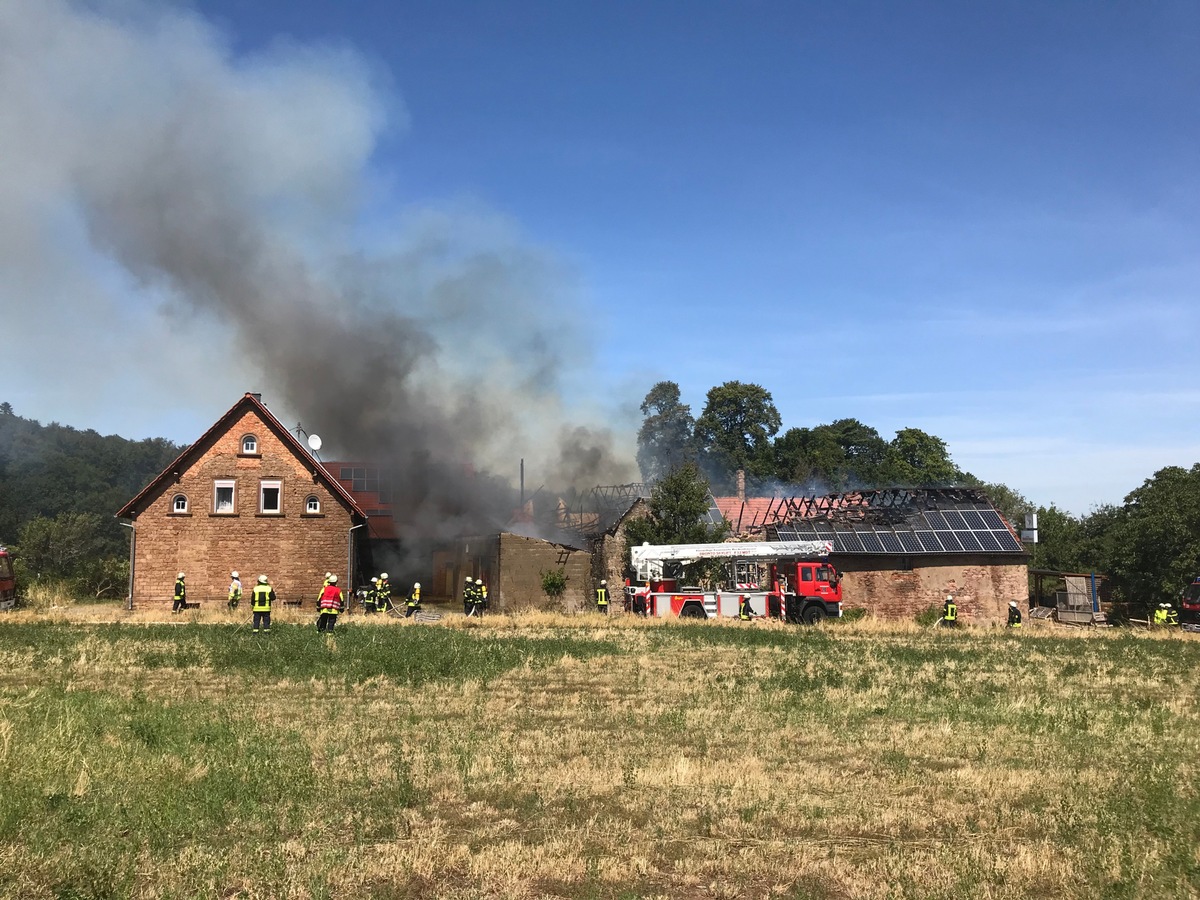 POL-PDKL: Ruppertsecken (Donnersbergkreis) - Brand einer Scheune