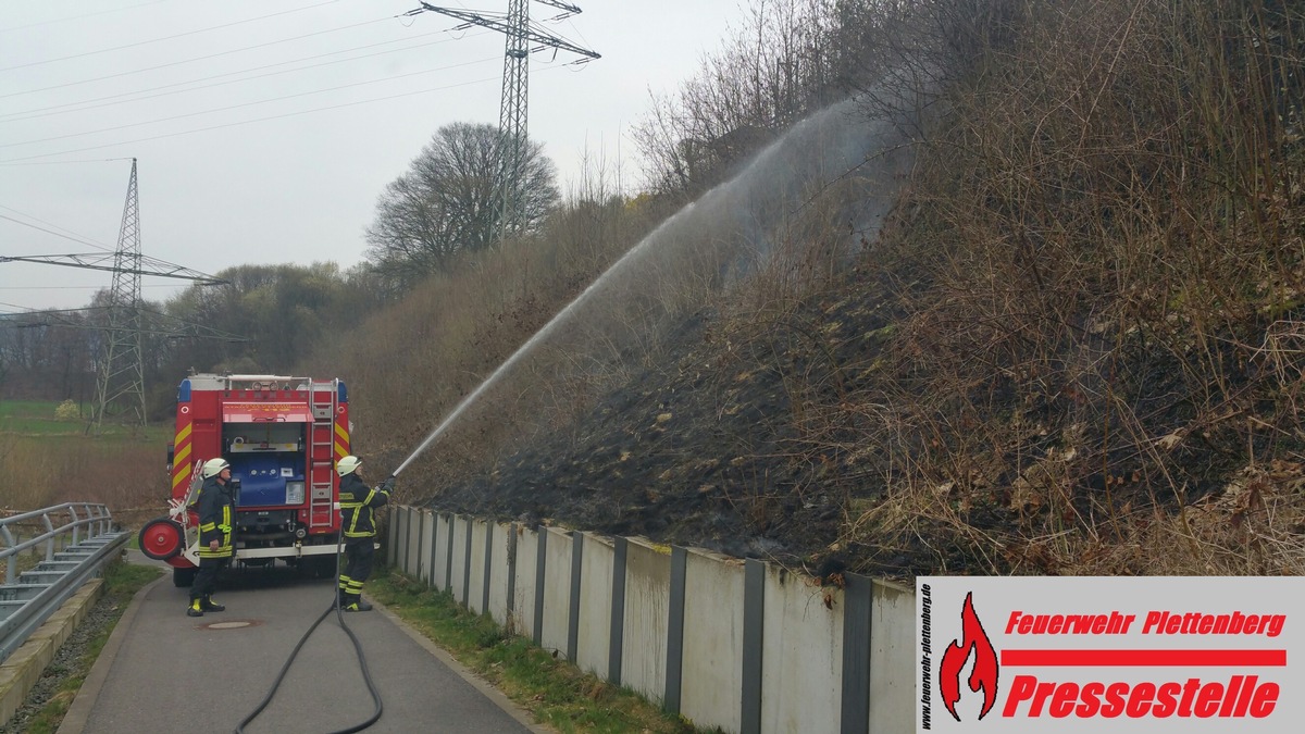 FW-PL: Flächenbrand, Hilfeleistungseinsatz für Rollstuhlfahrerin und Heimrauchmelder mit bestätigter Rauchentwicklung am Nachmittag.