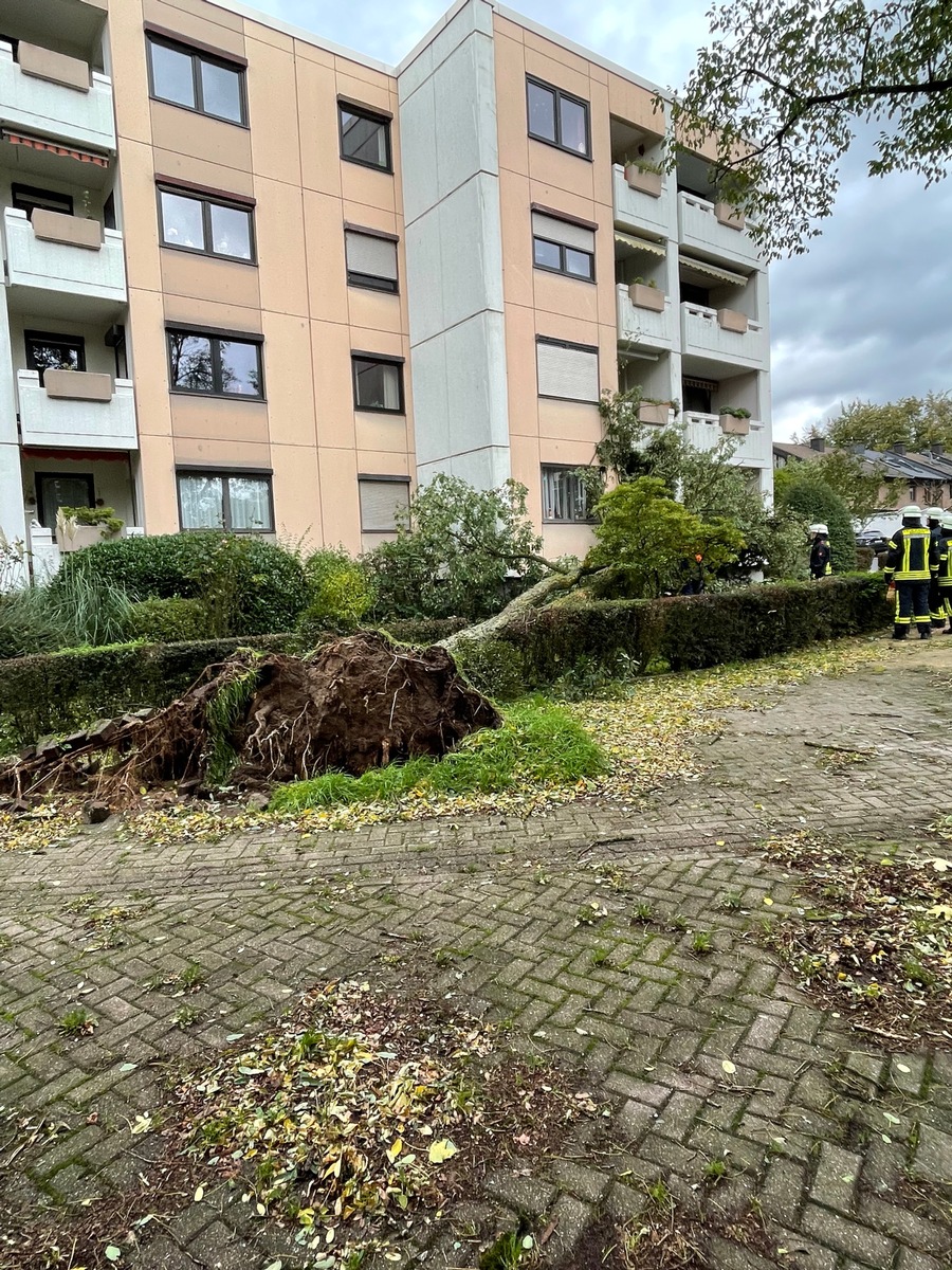 FW-Erkrath: Sturmtief beschert der Feuerwehr Erkrath viel Arbeit