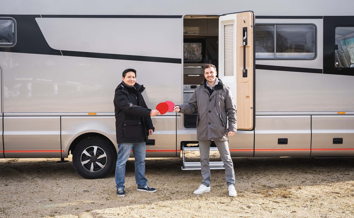 Timo Boll und Caravaning Industrie Verband (CIVD) bilden starkes Team