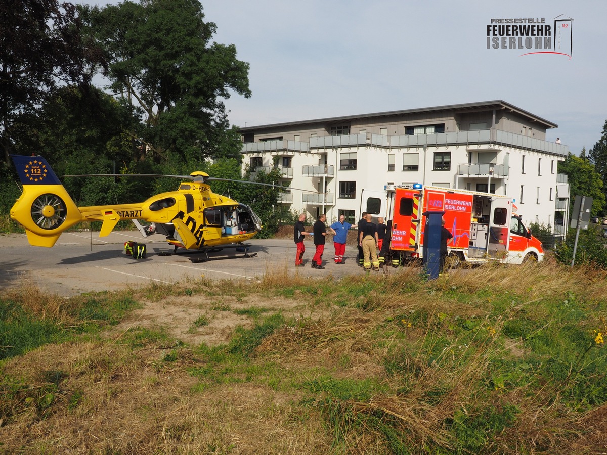 FW-MK: Rettungshubschrauberlandung