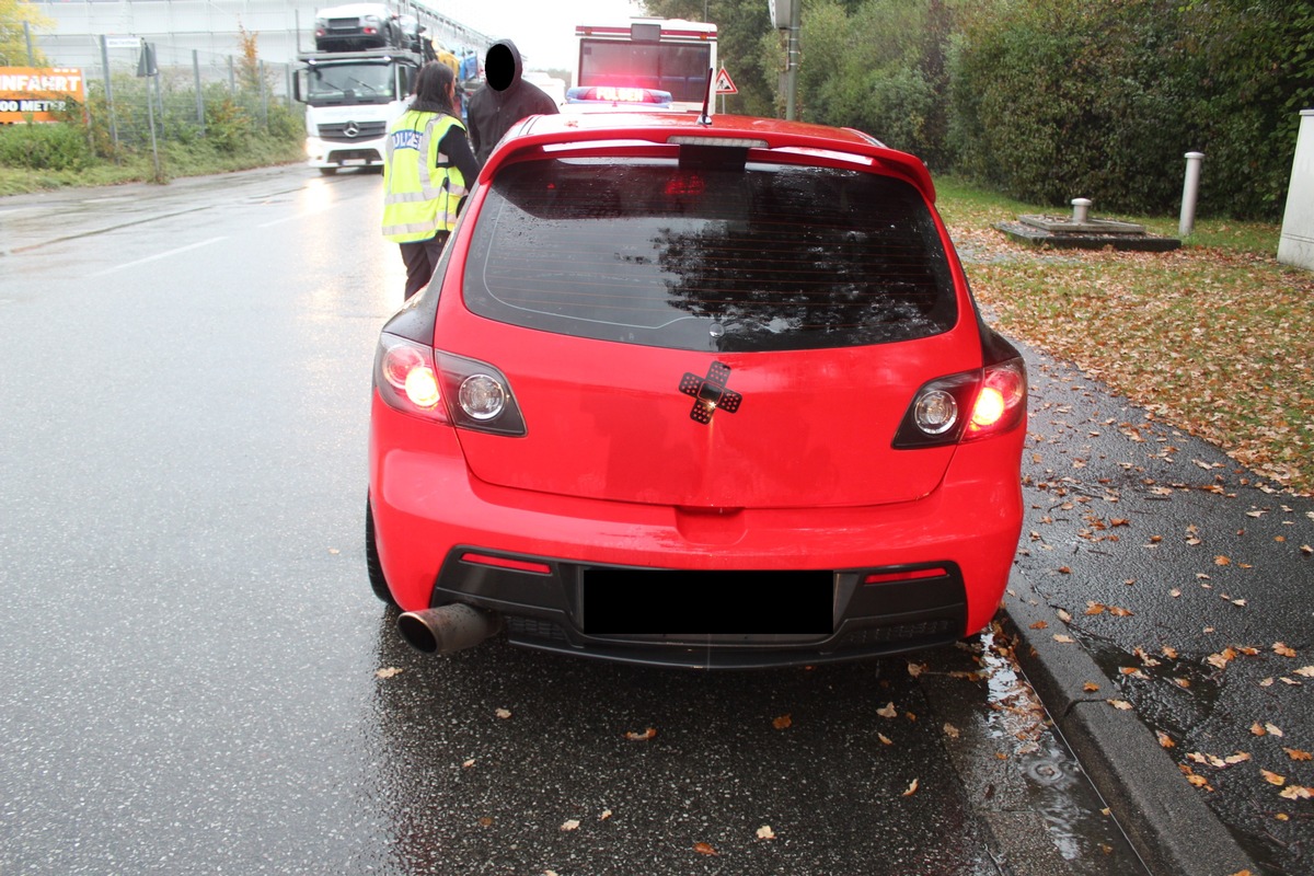 POL-PDKL: A6/Kaiserslautern, Polizei kontrolliert Tuningfahrzeug