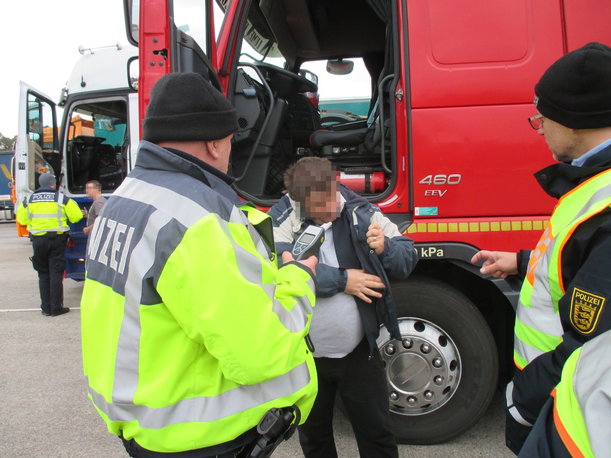 POL-MA: Hockenheim, BAB 5, BAB 6, Rhein-Neckar-Kreis: Große Alkohol-Fahndung bei LKW-Fahrern rund um das Walldorfer Kreuz