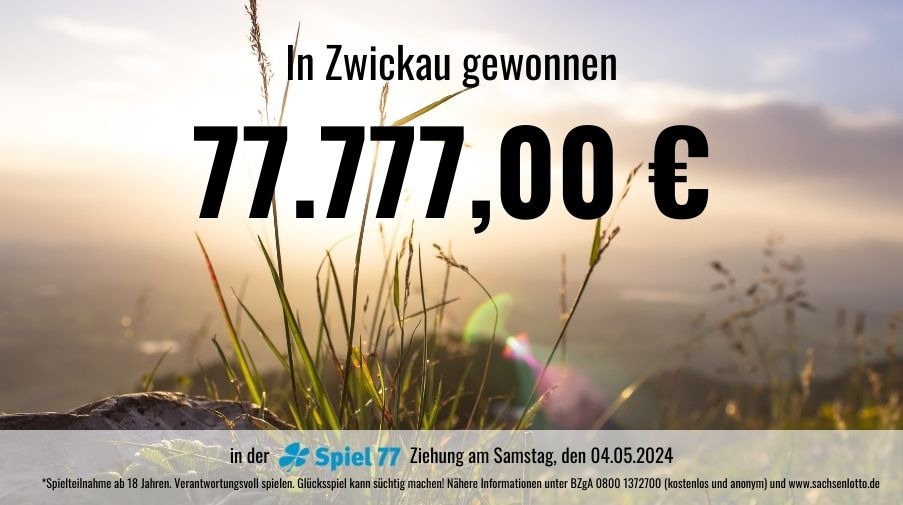 Zwickauer im Glücksrausch: 77.777 Euro bei Spiel 77 gewonnen