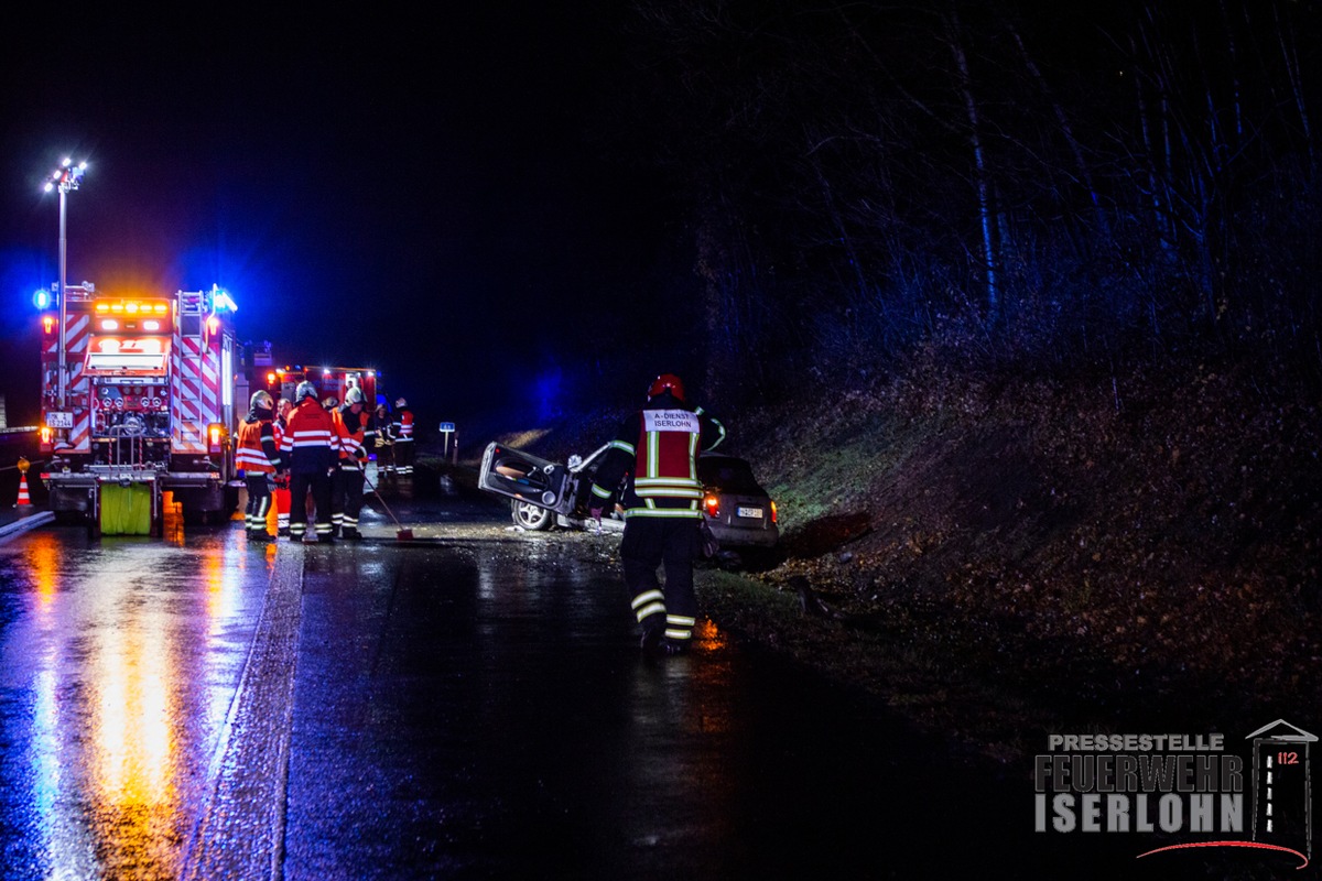 FW-MK: Verkehrsunfall auf der Autobahn, PKW-Brand in Dröschede und sehr hohes Einsatzaufkommen im Rettungsdienst