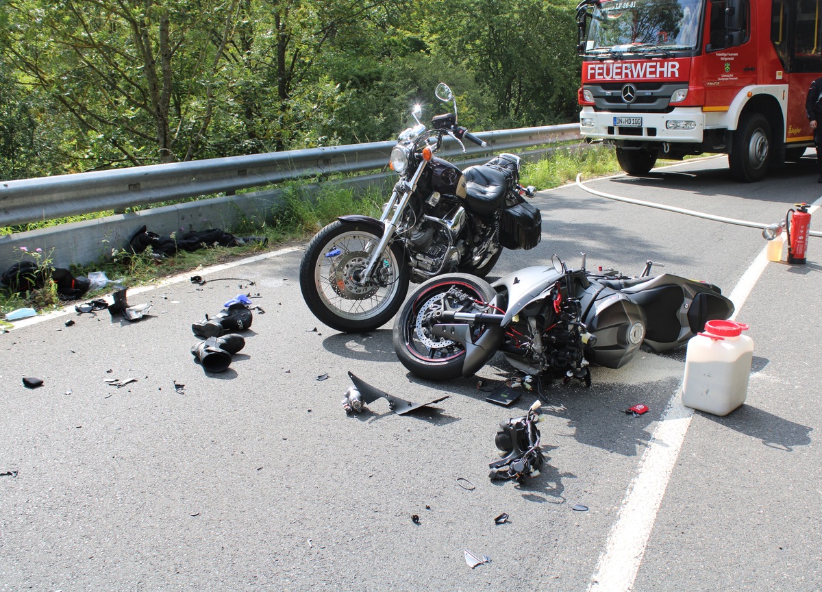 POL-DN: Schwerer Motorradunfall auf der Panoramastraße