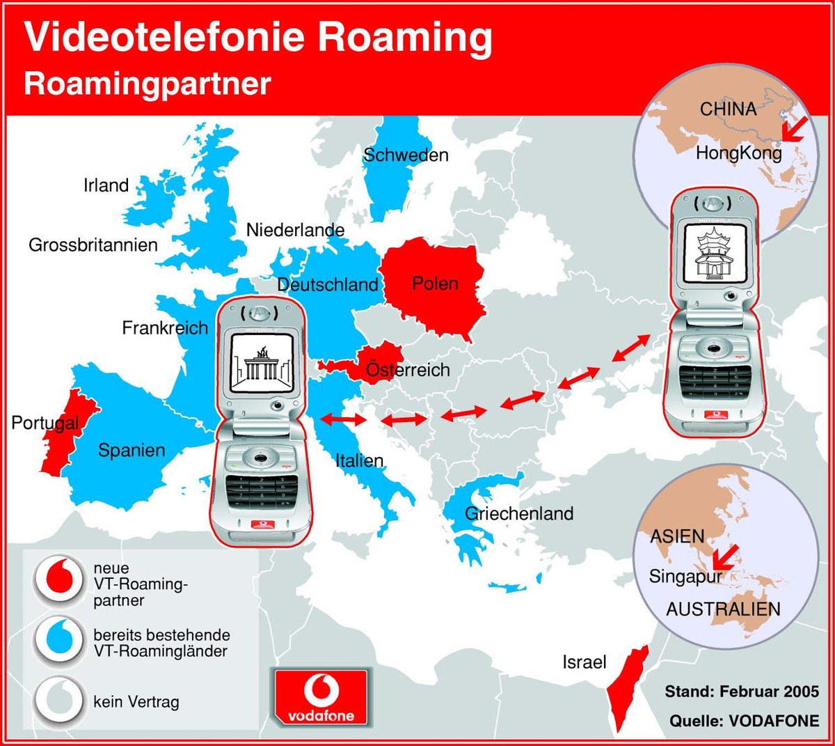 UMTS-Roaming: Ab sofort Videotelefonie mit noch mehr ausländischen Netzen möglich