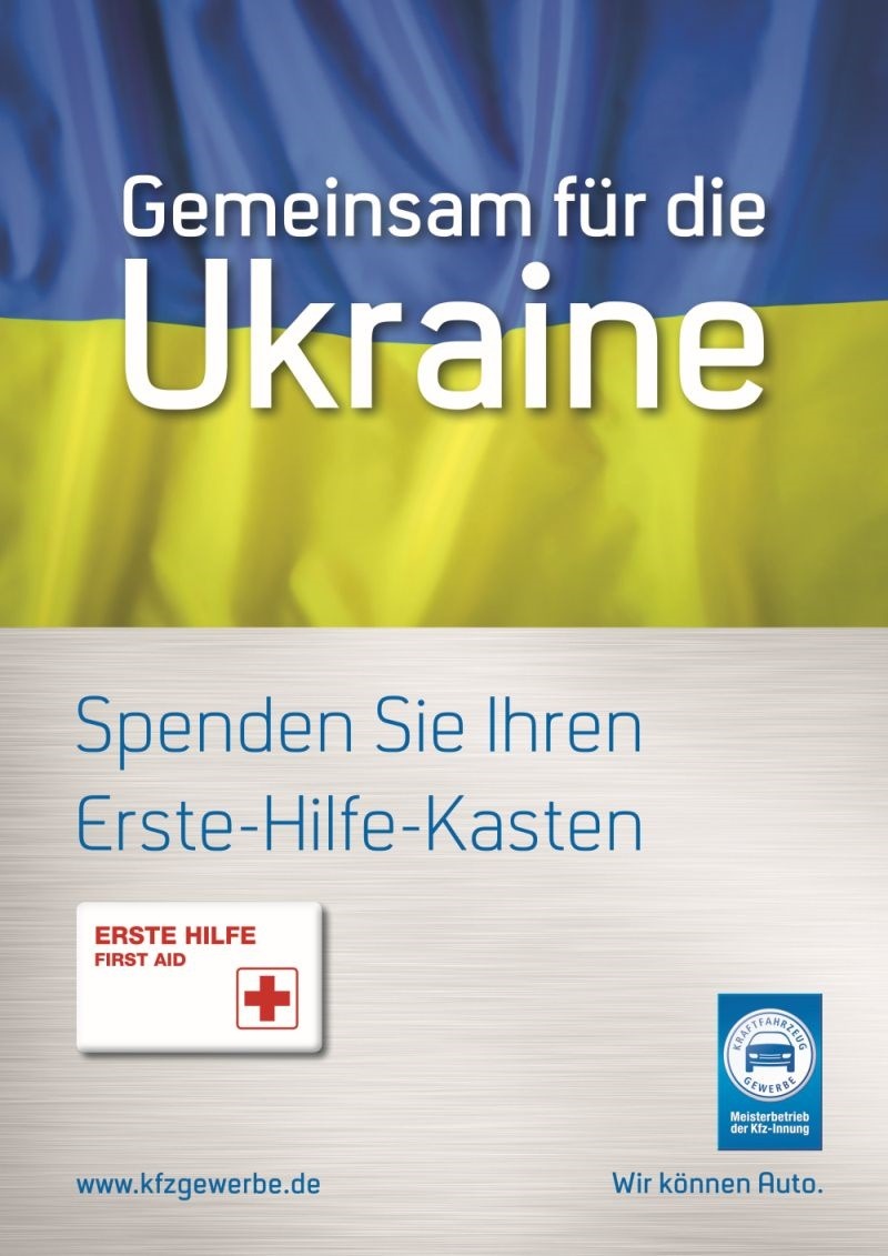 Sachspendenaufruf für die Ukraine - Verbandskästen